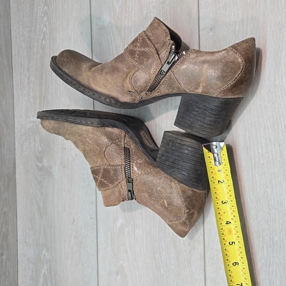 Born Women Ankle Leather Heels Boots shoes sz 8 - Picture 7 of 10
